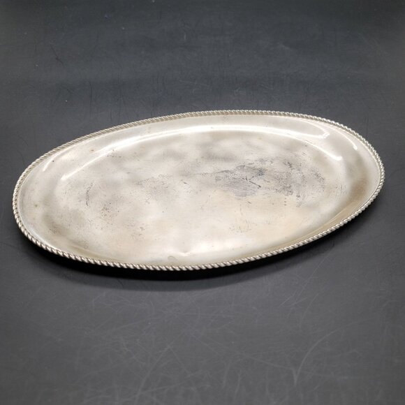 Silver Plated Tray Platter Brass Brushed WMF Icora German Electroplated CR10 - Picture 4 of 7